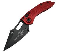 Microtech STITCH S/E BLACK STANDARD RED 169-1RD