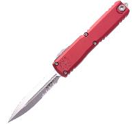 Microtech ULTRATECH GEN IV D/E STONEWASH PART SERRATE MERLOT 11224-11MR