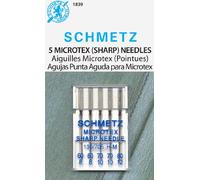 Microtex Sharp Machine needles-size 8/60, 10/70, 12/80 5/Pkg