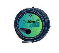 Microtubo di irrigazione 4 mm per gocciolamento, tubo per irrigazione, realizzato in PVC flessibile e resistente con diametro esterno 6 mm, disponibile in rotolo da 10, 25 e 50 metri, colore nero (10