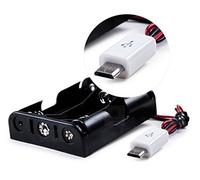 MicroUSB Battery Holder (3xAA), Can Hold 3 AA Batteries. Compatible with Arduino Controllers with micro USB interface.