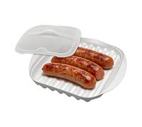 Microwave Bacon Tray, Non-Sticky Food Grade Cookware, Bacon Cooker with Drip Channels for Microwave Oven for Pizza Meat Hot Dogs Sausage Tacos Meal Prep Home Kitchen Cooking