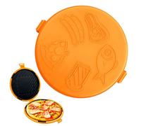 Microwave Cooking Pan - Quick Heat Pizza Tray, Non Stick Grilled Cheese Maker with Foldable Handle, Lightweight Heat Resistant Design, Ideal for Oven Kitchen Home Dorm School Breakfast Baking