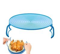 Microwave Double Plate Stacker - Versatile Microwave Oven Tray,Folding Storage Micrrowave Food Splatter Cover Carrying Trays With Flexible Handles For Bowls