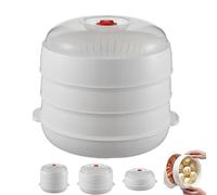 Microwave Oven Steamer, Microwave Vegetable Steamer, 2025 Upgraded Separate Microwaveable Heating Supplies, Multiple Uses in One Pot, for Added Safety (Third floor)