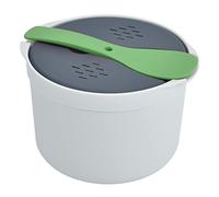Microwave Pasta Cooker,Microwave Rice Cooker,2l Food Grade Pp Material Rice Spoon,Lid Strainer Steaming Pot Set (Verde)