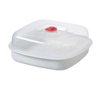 Microwave Steamer | Food Grade Kitchen Steaming Heating Cooking Basket | Microwave Heating Steamer with Lid | for Veggies, Buns, Rice, Stews, Vegetables, Fish, Food, Dinner