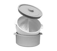 Microwave Steamer For Cooking,Heat-Resistant Silicone Non-Stick,Cooking Steamer Microwave Veggie Bowl | For Baby Food Corn Pasta Meal Preparation Home Kitchen Restaurant