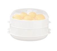 Microwave Steamer, Multifunctional Stackable Pot with Secure Lid, Vegetable & Fish Cooker for Meal Lunch Vegetables Cooking Reheating Kitchen Dining Home Apartment Food Prep, 22x12cm