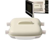 Microwave Veggie Steamer - Portable Corn on the Cob Steamer Dish | Multifunzione Vegetable Steaming Container with Lid Handle for Dorm Kitchen, Quick Healthy Meal Prep Corn