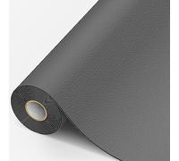 MICTER Grande Pelle Adesiva per Riparazioni, 40x300cm Patch Pelle Adesiva, Toppe per Riparazione Autoadesive per Riparazione per Divano, Sedile Auto, Mobili, Borsa in Pelle, Tappezzeria(Grigio scuro)