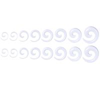 MicVivien 16 Pezzi 14G-00G Kit di Allungamento Dell'orecchio, Kit per L'espansione Dell'orecchio Spirale, Acrilico Orecchio allungamento Kit, Spirale Piercing Tunnel Orecchio