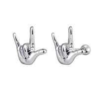 MicVivien Orecchini da uomo in acciaio inox Heavy Metal Rock orecchini ipoallergenici piercing gioielli per uomo punk, Acciaio inossidabile, Non pietra preziosa