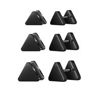 MicVivien Set di 3 paia di orecchini a perno piatti a forma di triangolo, in acciaio inox, da uomo e donna, con chiusura a vite, calibro 16, per cartilagine, trago, ipoallergenici, 6 mm, 7 mm, 8 mm