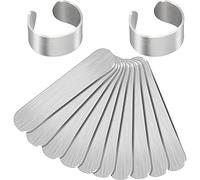 Micvtve 12 Stück Stanzrohre Metall, Ringe Alluminio, Rohlinge, 0,47 x 2,24, Faltringe für Die Herstellung Von Schmuck zum Basteln