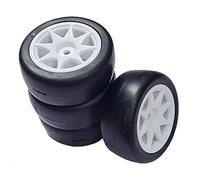 Micvtve 4 Pezzi 58mm Pneumatici 12mm Ruote Esagonali Spugna per Auto Riva 1/10 1/12 RC 3Racing M04 M05