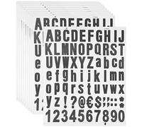 Micvtve 770 Pezzi 10 Fogli Numeri Lettere Vinile Autoadesivo, Numeri Alfabeto per Cassetta Postale (Nero, 1 Pollice)