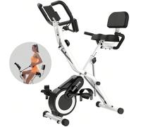 Micyox MX711, Cyclette, Cyclette Magnetica da Interno Pieghevole con Sella Extra Large, 16 Livelli di Resistenza, Display, Sensore di Frequenza Cardiaca, Attrezzatura da Allenamento Salvaspazio Ferro