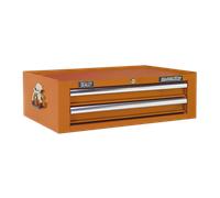 Mid-Box 2 Cassetti Con Guide A Sfera - Arancione - Sealey AP26029TO Nuovo