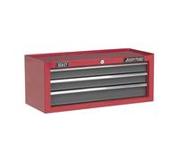 Mid-Box 3 Cassetto Con Ball-Bearing Perni di Scorrimento - Rosso/Grigio - Sealey