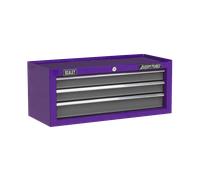 Mid-Box 3 Cassetto Con Ball-Bearing Perni di Scorrimento - Viola/Grigio - Sealey