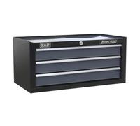 Mid-Box 3 Cassetto con Sfera Cuscinetto Fermacapelli - Nero/Grigio - Sealey