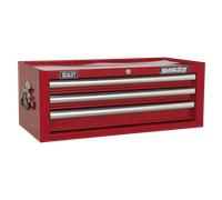 Mid-Box 3 Cassetto con Sfera Cuscinetto Guide - Rosso AP33339 Sealey Nuovo