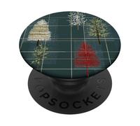 Mid Century Christmas Tree Holiday Pattern Vintage 1950s PopSockets PopGrip Adesivo