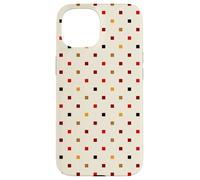 Mid Century Grid Pop Art Y2K Estetica Square Dots Custodia per iPhone 15