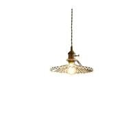 Mid Century Home Decoration Chandelier Transparent Flowers Light Fixture Glass Pendant Ceiling Lighting Retro Industrial Hanging Lamp for Kitchen Island Dining Room Bedroom