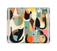 Mid-Century Modern Art Cat7 x 21,8 cm tappetino per mouse da gioco, multi-codice