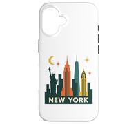Mid Century Modern Cat Saxophone Retro Futuristic Custodia per iPhone 16