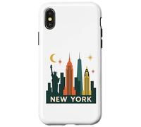 Mid Century Modern Cat Saxophone Retro Futuristic Custodia per iPhone X/XS