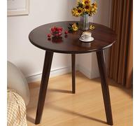 Mid Century Modern Coffee Table,Small Round Side Table,Nightstands End Table with Wood Legs for Living Room, Bedroom, Small Spaces(40x60cm, Walnut)