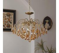 Mid Century Modern E14 Base Goccia di pioggia nts regolabile spazzolato d Apparecchio per camera da letto soggiorno corridoio D40CM Ambra Lampadine non incluse