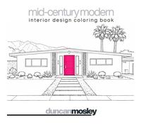 Mid-Century Modern - Interior Design Coloring Book
