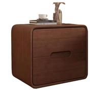 Mid-century modern minimalist bedside storage cabinet suitable for small bedroom solid wood drawers + solid wood multi-layer frame(2,45CM(17.7IN))