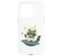 Mid Century Modern Raccoon UFO Retro Futuristic Custodia per iPhone 15 Pro