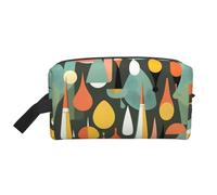Mid Century Modern Retro Con Forme di Goccia Borse Cosmetiche Per Le Donne Piccola Borsa di Trucco Per La Borsa Per Il Trucco Sacchetto di Trucco Da Viaggio, Retro moderno di metà secolo con forme a