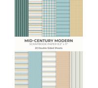 Mid Century Modern Scrapbook Paper 8.5” x 11”: Masculine Geometric Craft Paper | 10 Designs | 20 Double-Sided Sheets for Scrapbooking, Journaling and Crafting