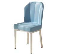 Mid Century - Set di 2 sedie da pranzo senza braccioli imbottite | Set di 2 sedie da pranzo imbottite blu senza braccioli in stile moderno di metà secolo, ideali per sale da pranzo e cucine