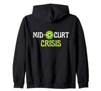 Mid Court Crisis - Divertente Gioco di Parole da Paddle Pickleball Felpa con Cappuccio