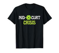 Mid Court Crisis - Divertente Gioco di Parole da Paddle Pickleball Maglietta