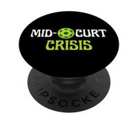 Mid Court Crisis - Divertente gioco di parole da paddle Pickleball PopSockets PopGrip Adesivo