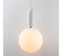 Mid secolo Moderno a Sospensione Moderna a Sospensione Light Opal Milk Lampada sospesa in Oro in Oro Piccolo soffitto a Palla Bianca lampadario da Fattoria per Fattoria per la Camera da Letto della