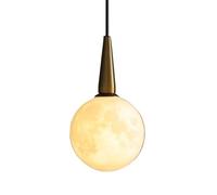Mid -secolo moderno a sospensione moderna cucina leggera isola 3d stampa 3d luna lampada a soffitto appesa al soffitto vintage oro illuminazione da golfastro a pallone lampadario a bolle bianca per la