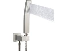 Midanya Doccia da bagno a mano in acciaio inox SUS304 ad alta pressione, con connettore a parete e tubo flessibile da 152,4 cm, spruzzatore curvo in nichel spazzolato