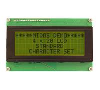Midas Displays MC42005A6W-SPTLY-V2 4x20COB LCD Nero Su Giallo/Verde 5mm Testo