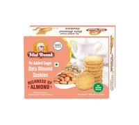 Midbreak - Sugar Free Oats Almonds Cookies, Sugar Free Oats Almonds Biscuits, Sugar Free Almond Cookies, Premium Handmade Cookies, 300 gms, Pack of 1