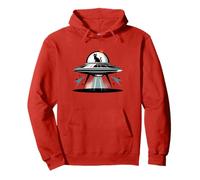 Midcentury Mid Century Cat Retro Atomic Age Space Capsule Felpa con Cappuccio